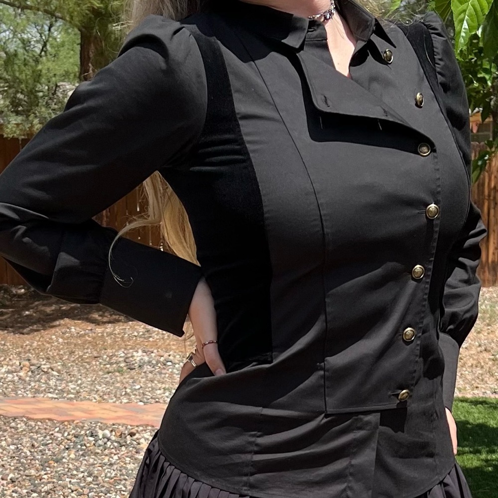 Gucci double breasted black jacket